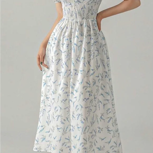 Elegant Off-Shoulder Floral Dress - Picture 3 of 3